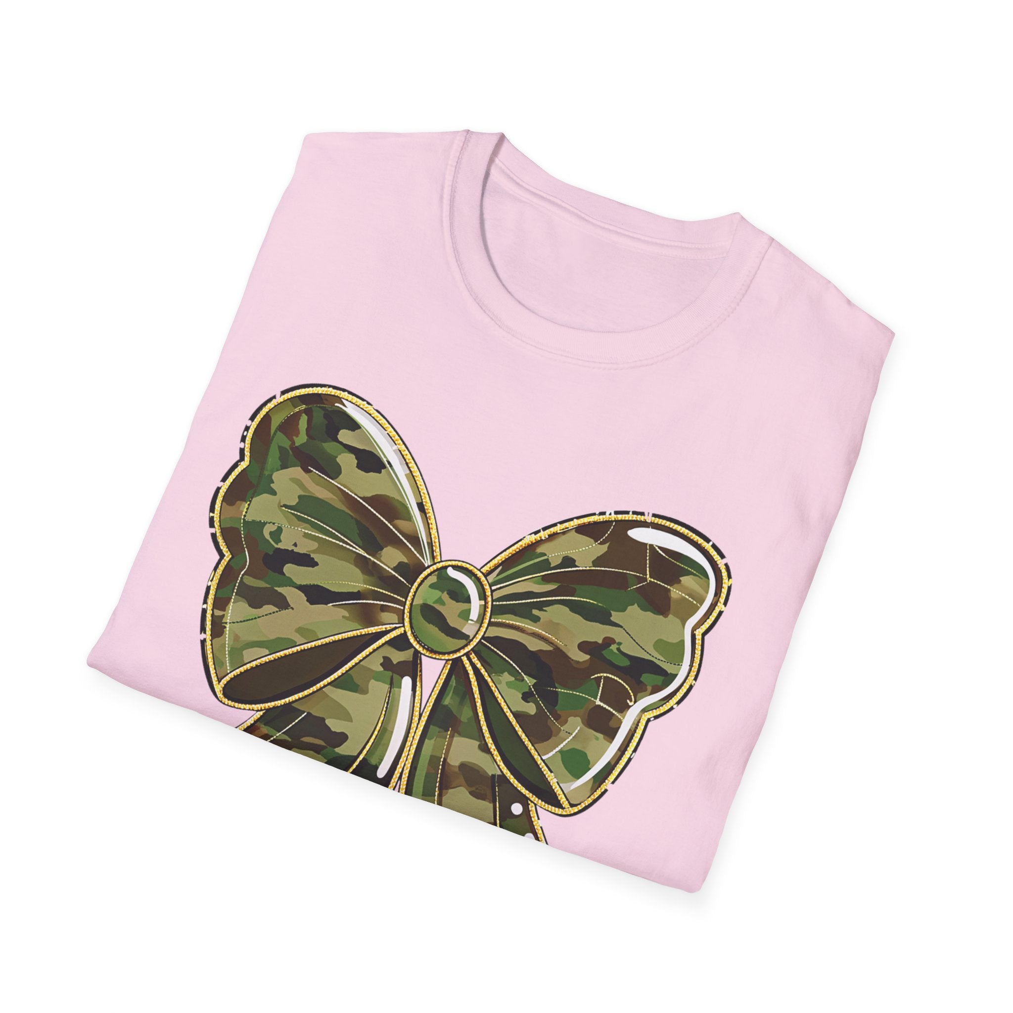 Camo Bow T-Shirt — Military Camo Gift Tee