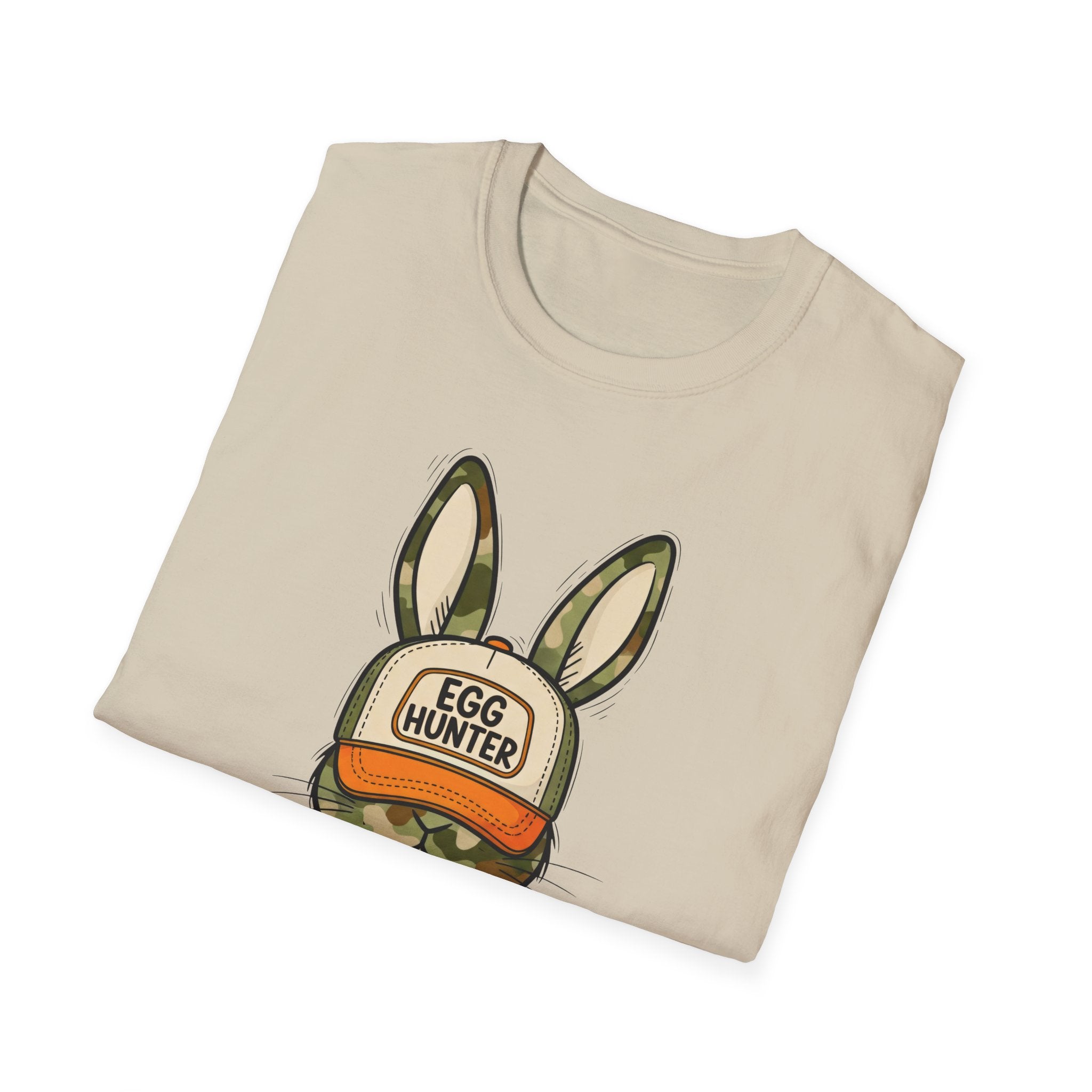 Egg Hunter Bunny T-Shirt — Camouflage Easter Rabbit Graphic Tee