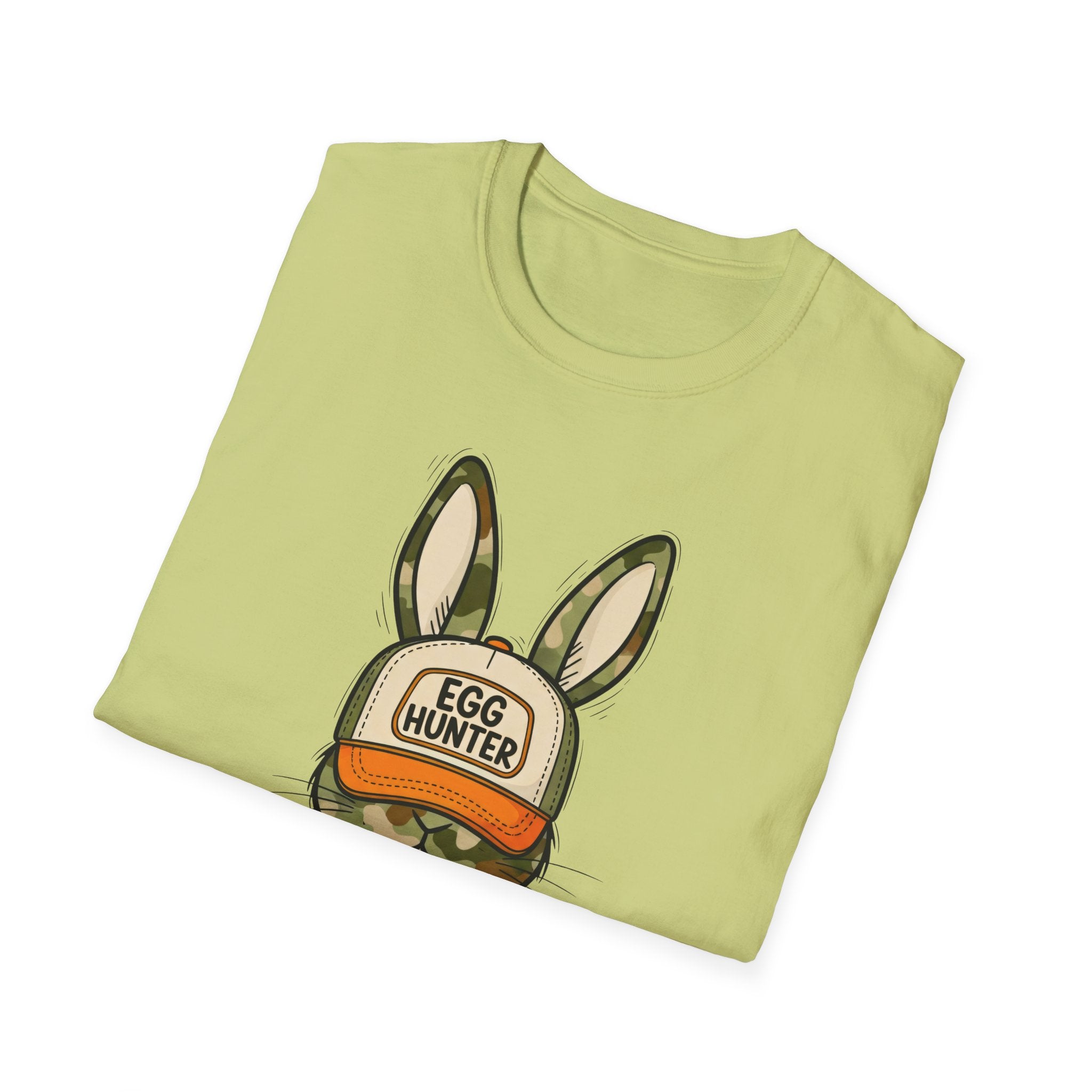 Egg Hunter Bunny T-Shirt — Camouflage Easter Rabbit Graphic Tee