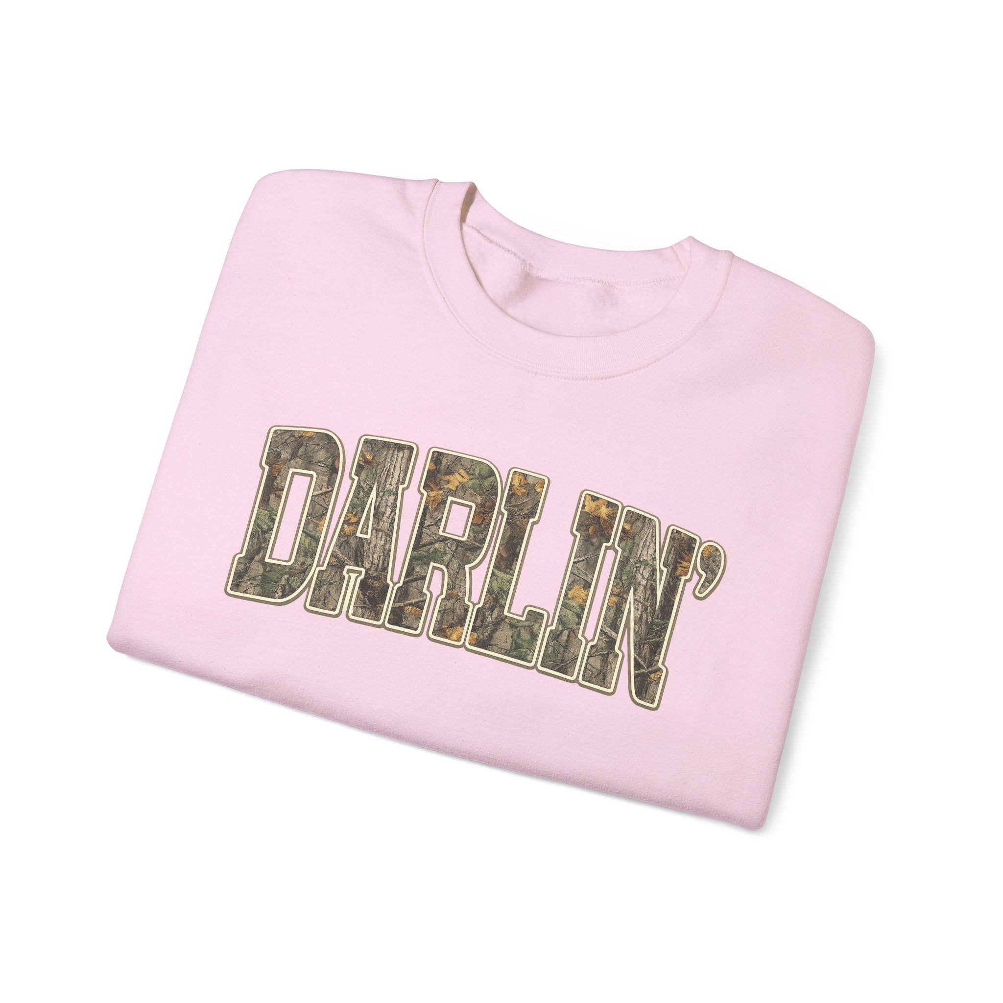 Darlin' Camo Crewneck Sweatshirt – Women's Casual Graphic Pullover
