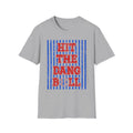 Hit the Dang Ball Baseball T-Shirt — Patriotic Vintage Stripes