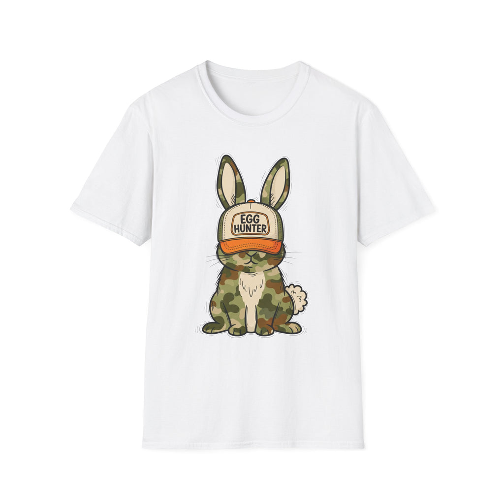 Egg Hunter Bunny T-Shirt — Camouflage Easter Rabbit Graphic Tee