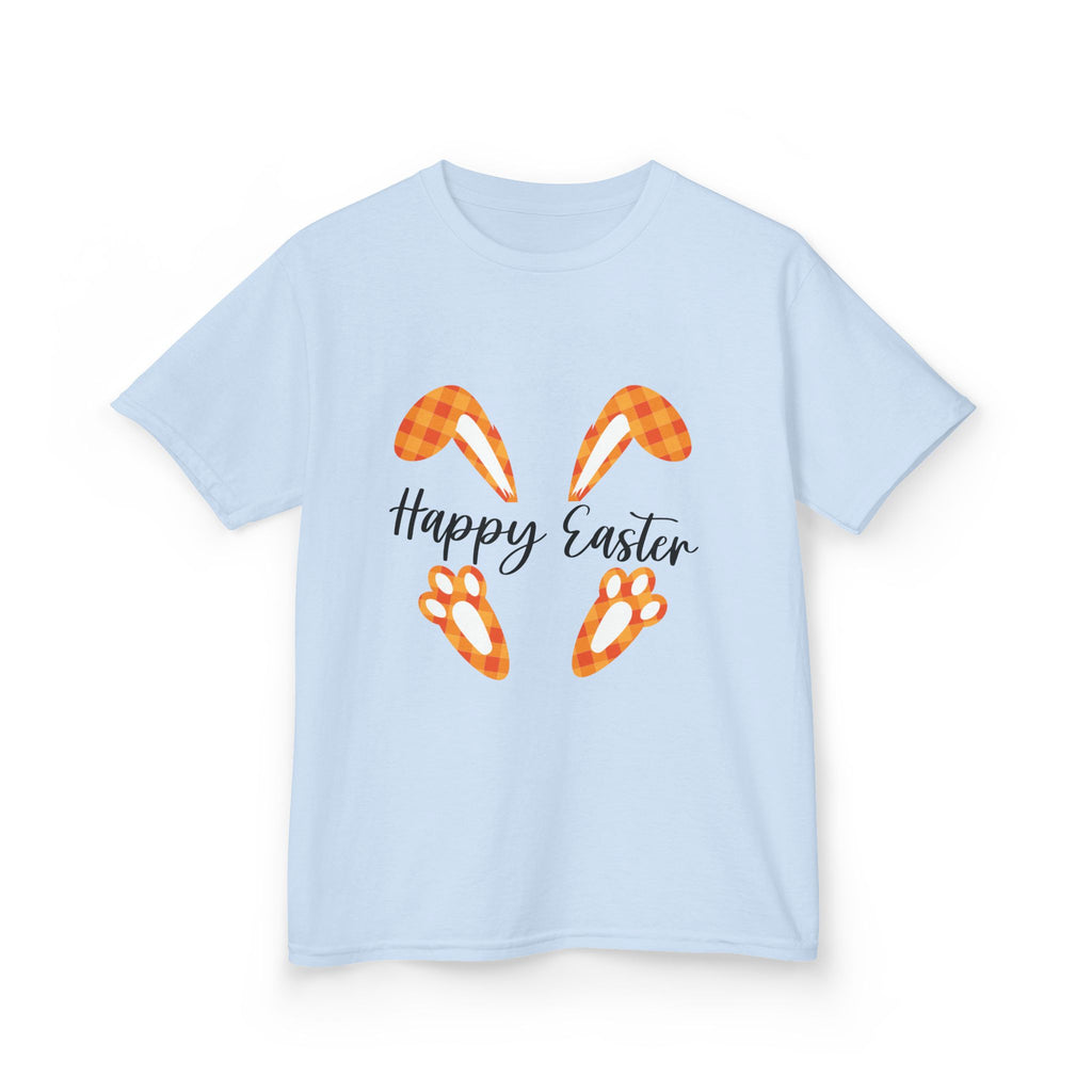 Kids Easter Tee — 'Happy Easter' Bunny Ears & Paws Graphic