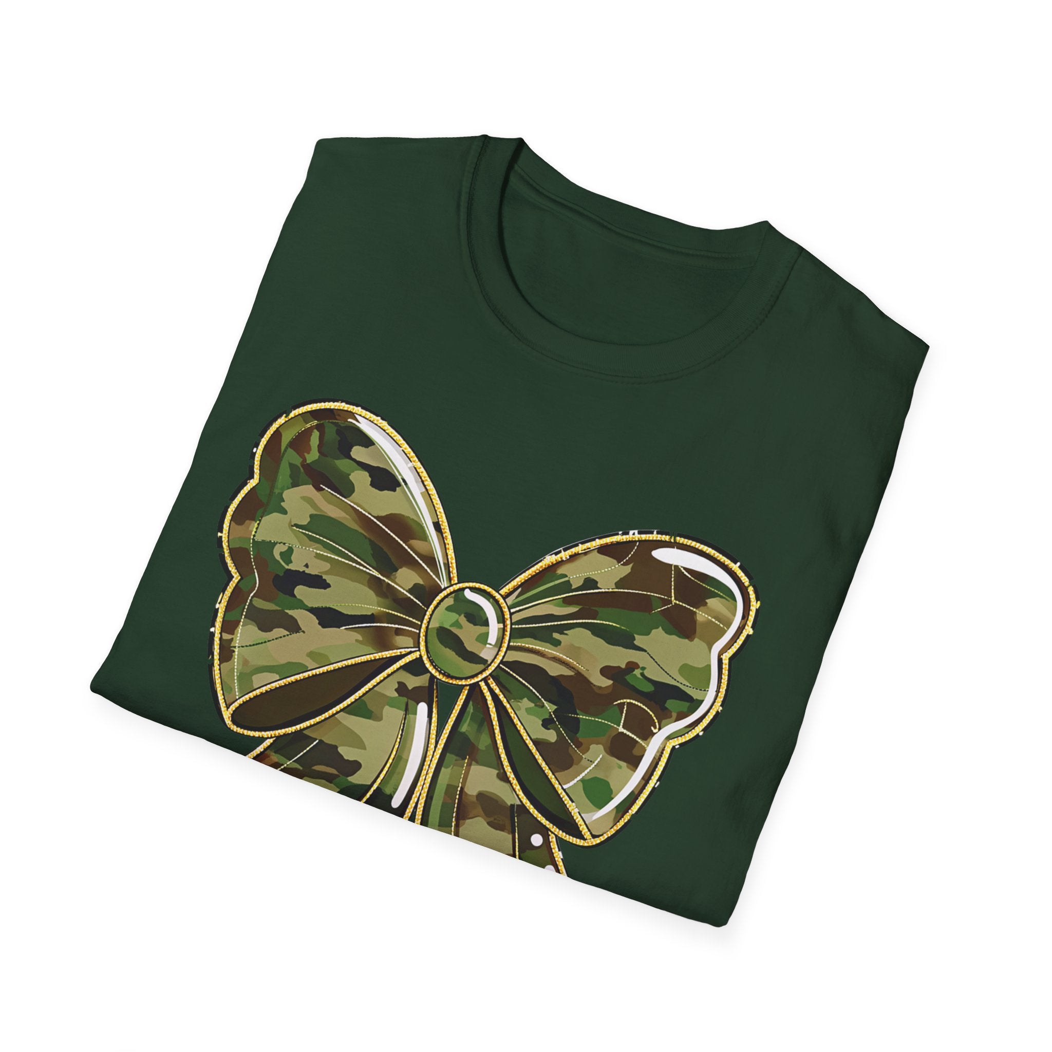 Camo Bow T-Shirt — Military Camo Gift Tee