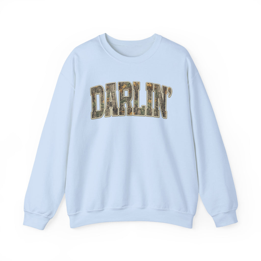 Darlin' Camo Crewneck Sweatshirt – Women's Casual Graphic Pullover
