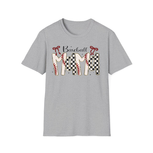 Baseball Mom T‑Shirt — Checker & Stitch Graphic Tee