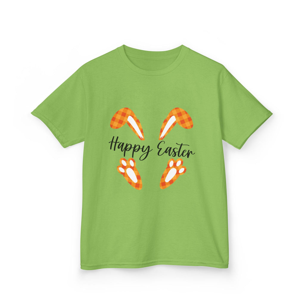 Kids Easter Tee — 'Happy Easter' Bunny Ears & Paws Graphic