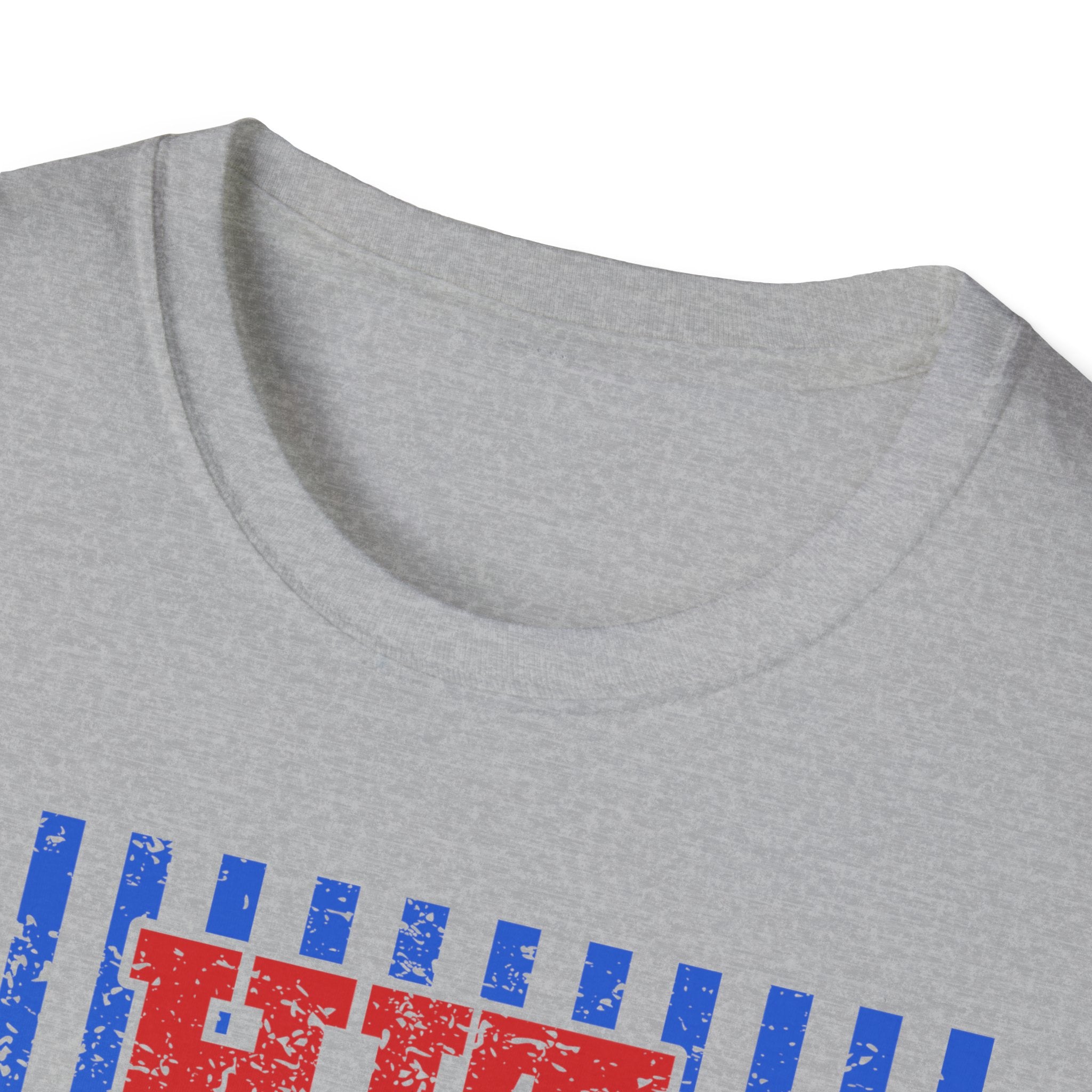 Hit the Dang Ball Baseball T-Shirt — Patriotic Vintage Stripes