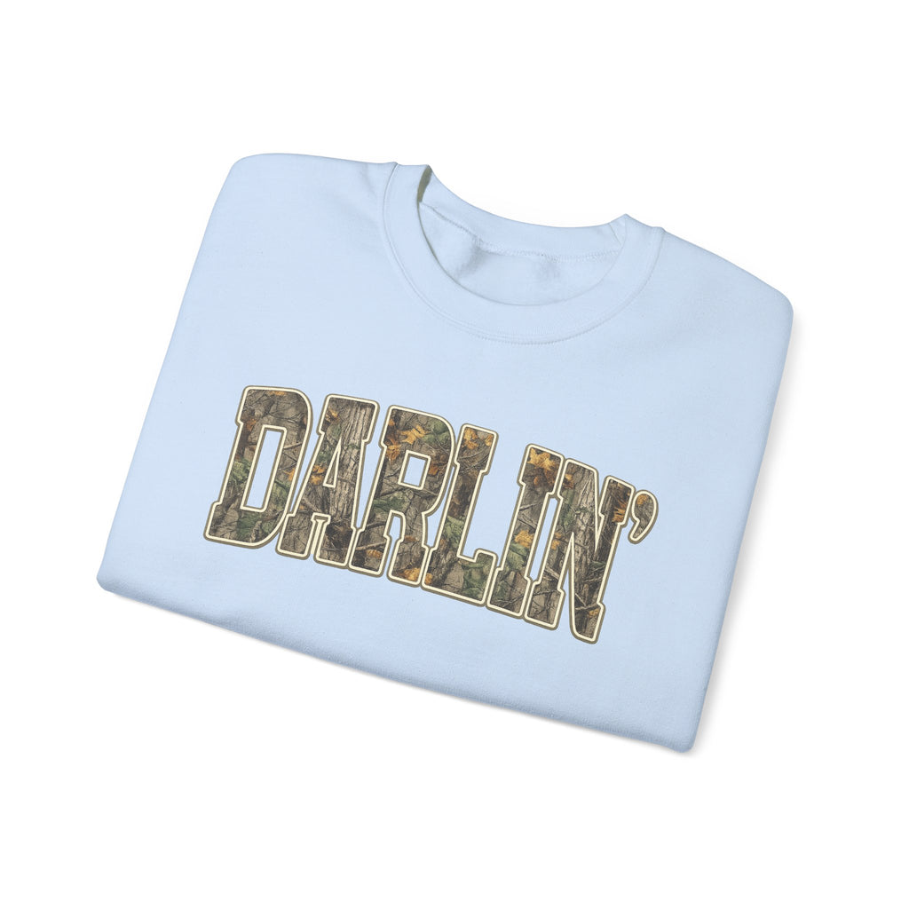 Darlin' Camo Crewneck Sweatshirt – Women's Casual Graphic Pullover