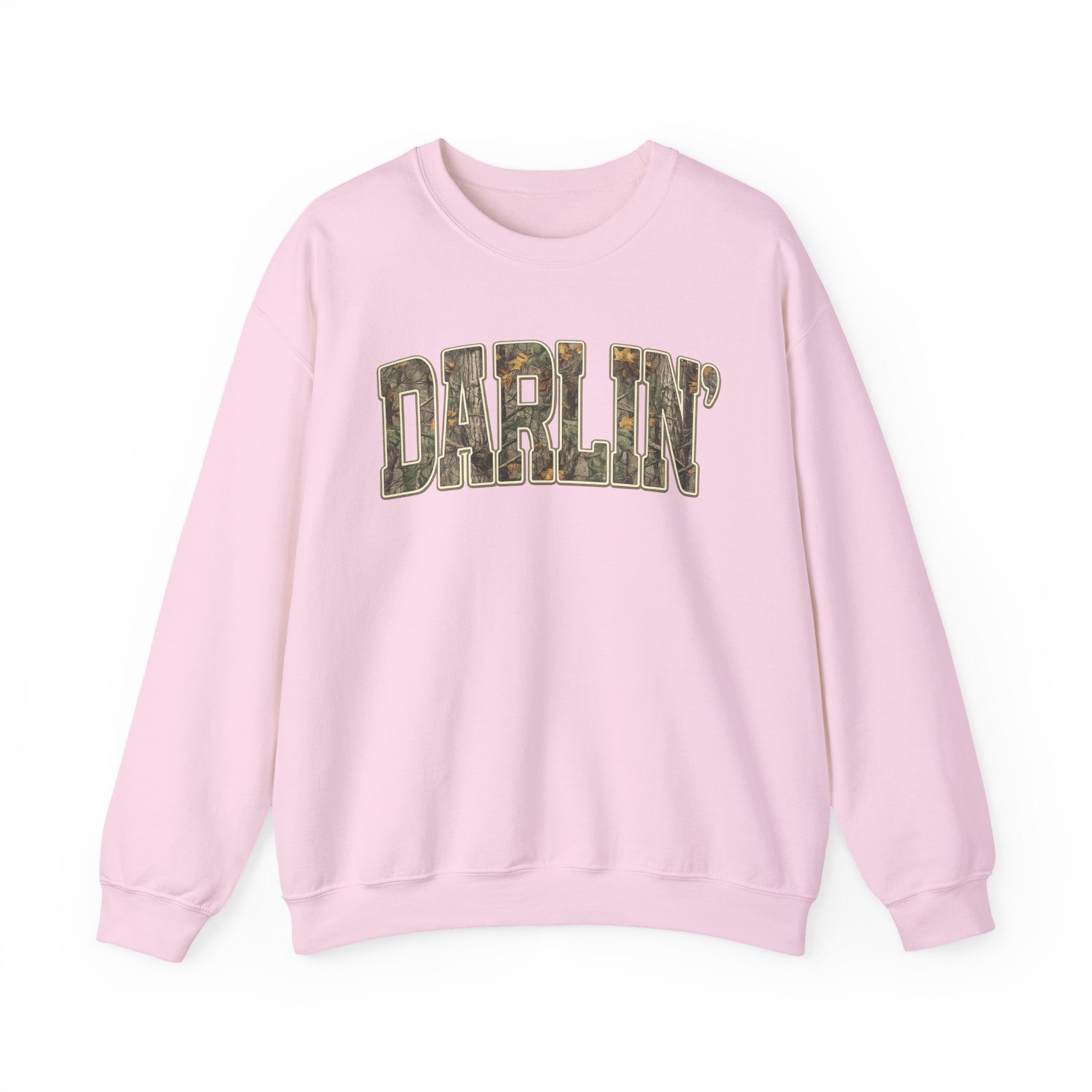 Darlin' Camo Crewneck Sweatshirt – Women's Casual Graphic Pullover