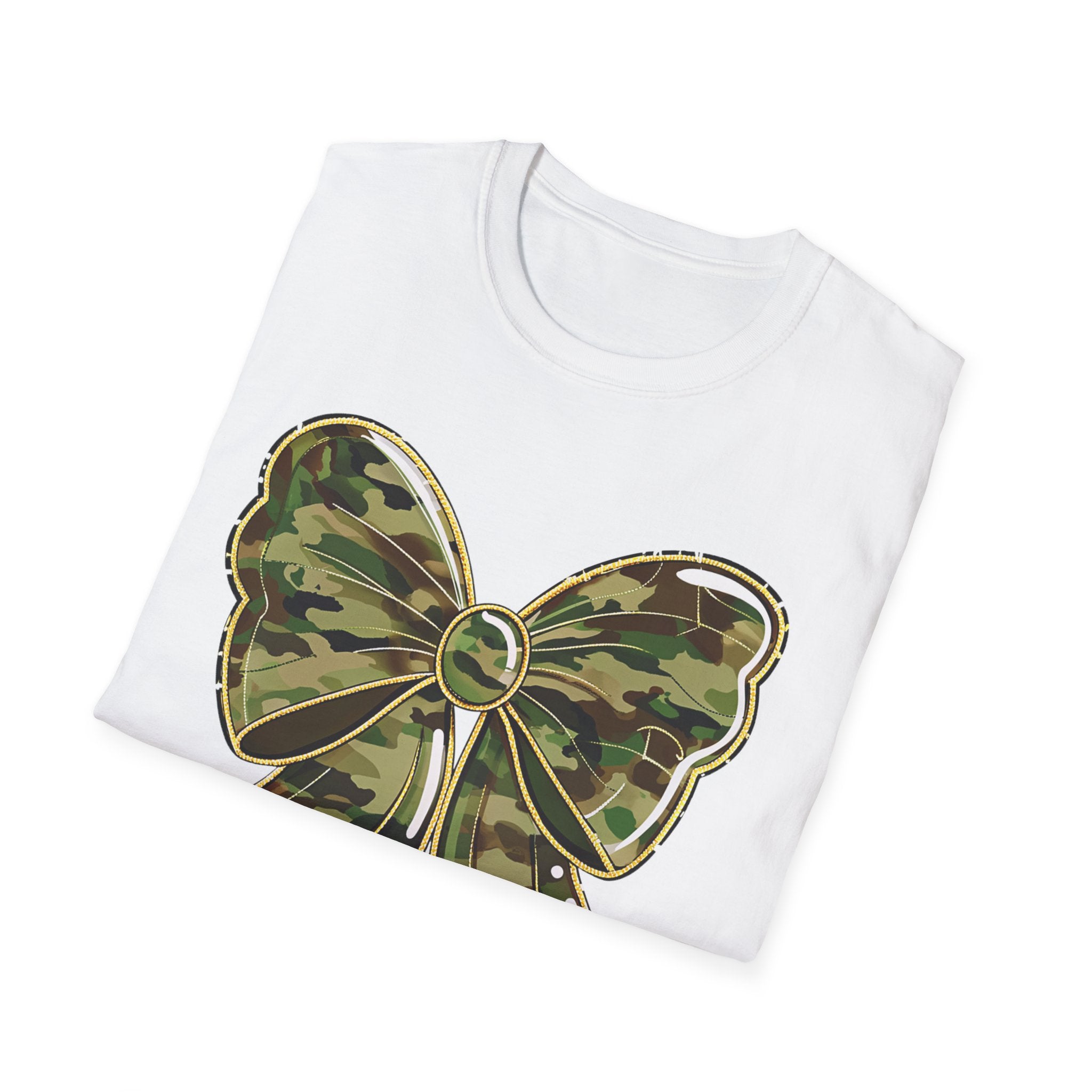 Camo Bow T-Shirt — Military Camo Gift Tee