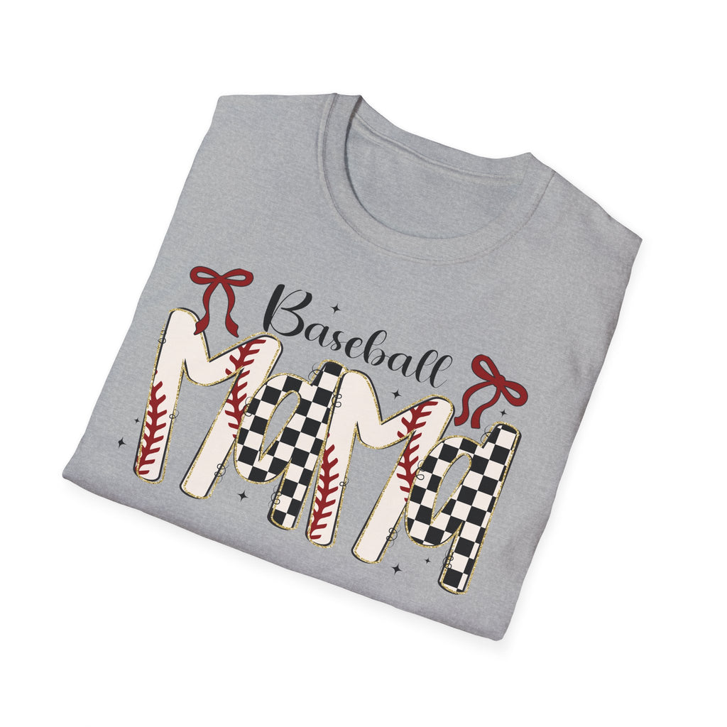 Baseball Mom T‑Shirt — Checker & Stitch Graphic Tee