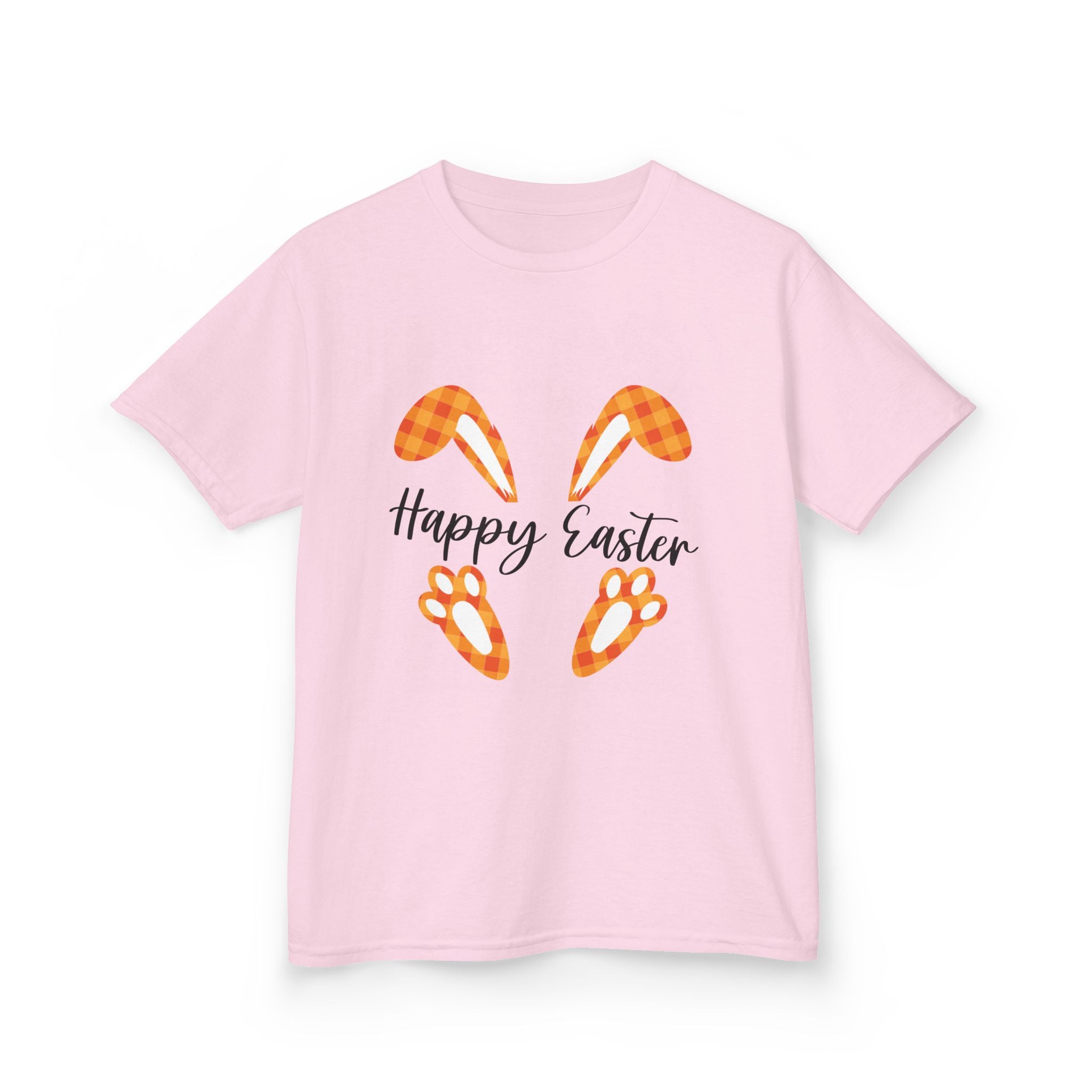 Kids Easter Tee — 'Happy Easter' Bunny Ears & Paws Graphic