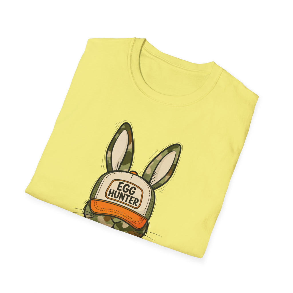 Egg Hunter Bunny T-Shirt — Camouflage Easter Rabbit Graphic Tee