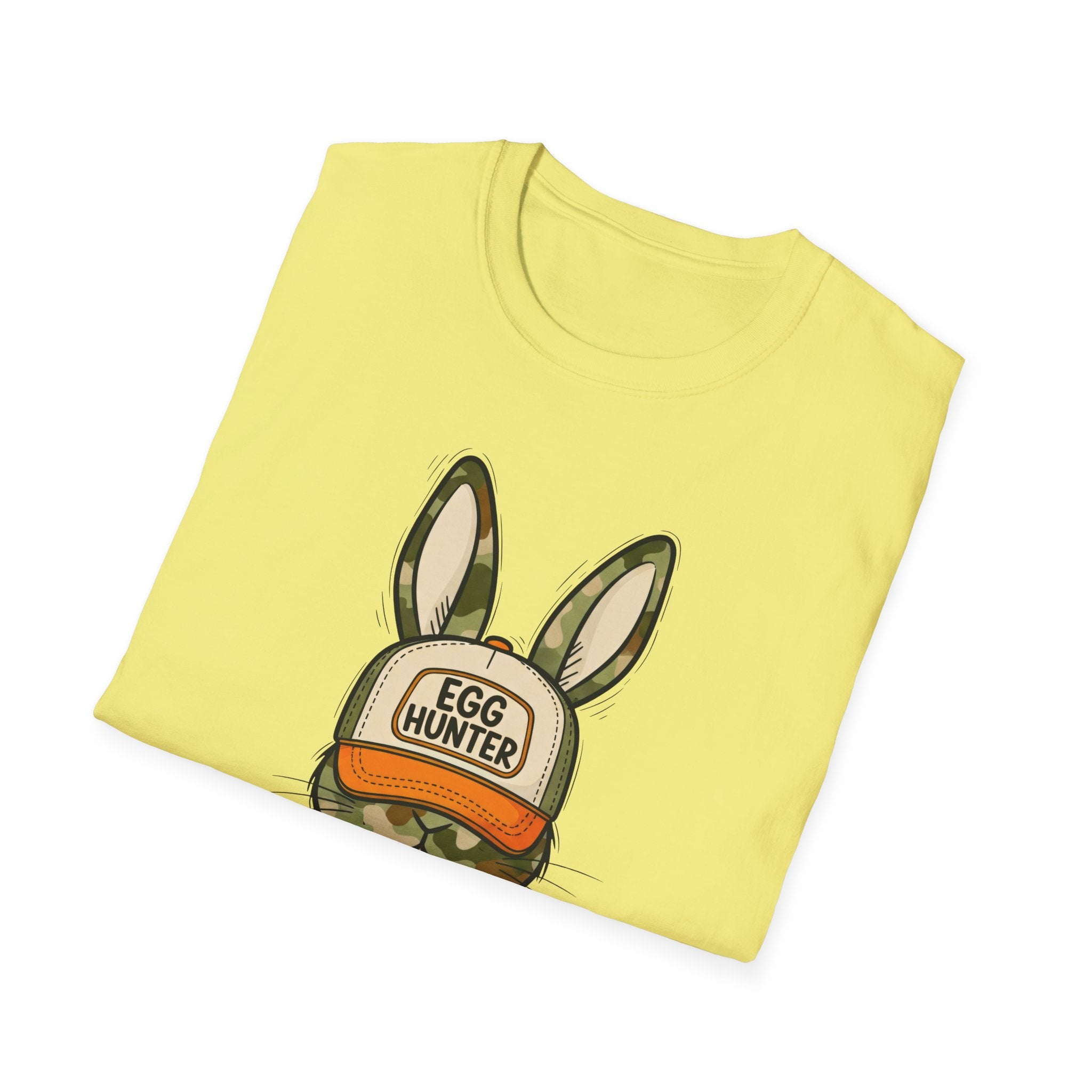 Egg Hunter Bunny T-Shirt — Camouflage Easter Rabbit Graphic Tee