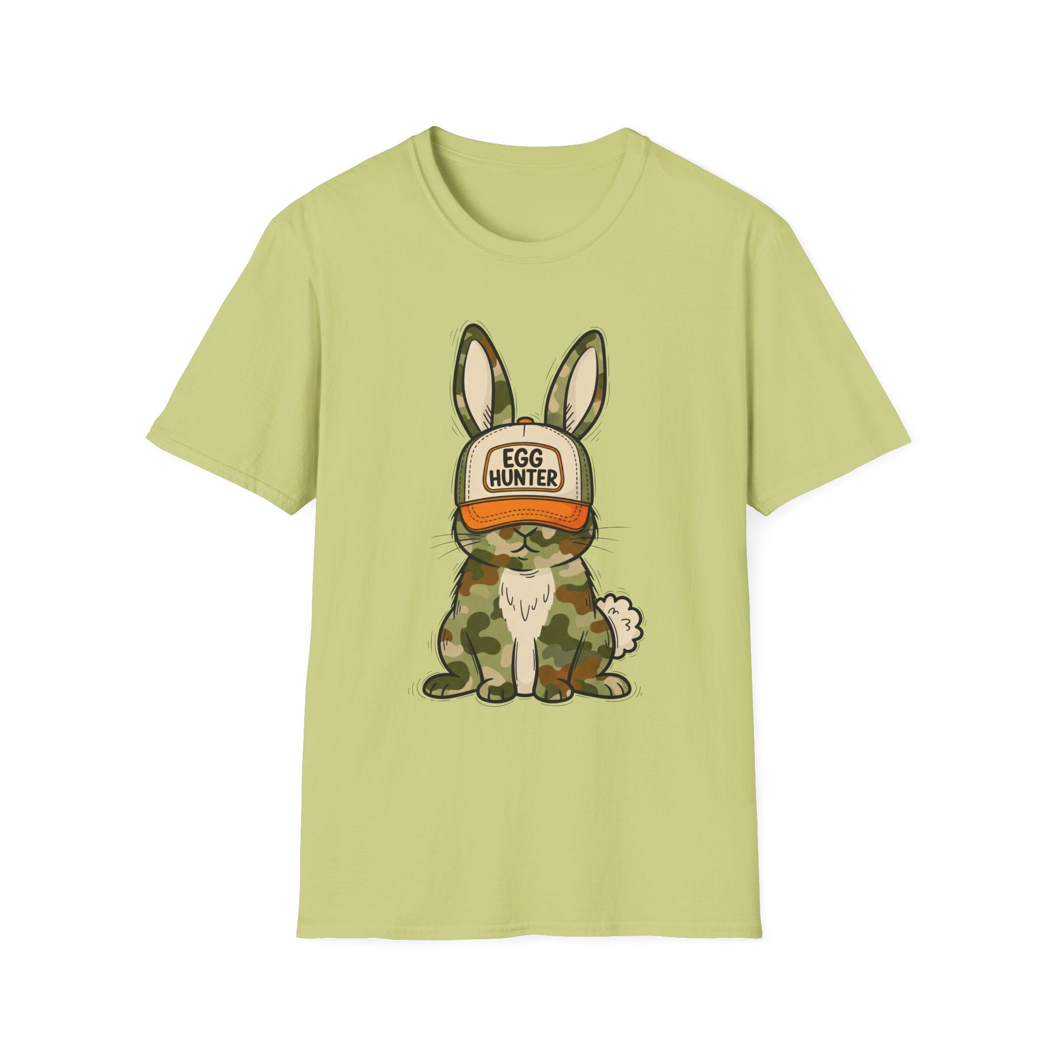 Egg Hunter Bunny T-Shirt — Camouflage Easter Rabbit Graphic Tee