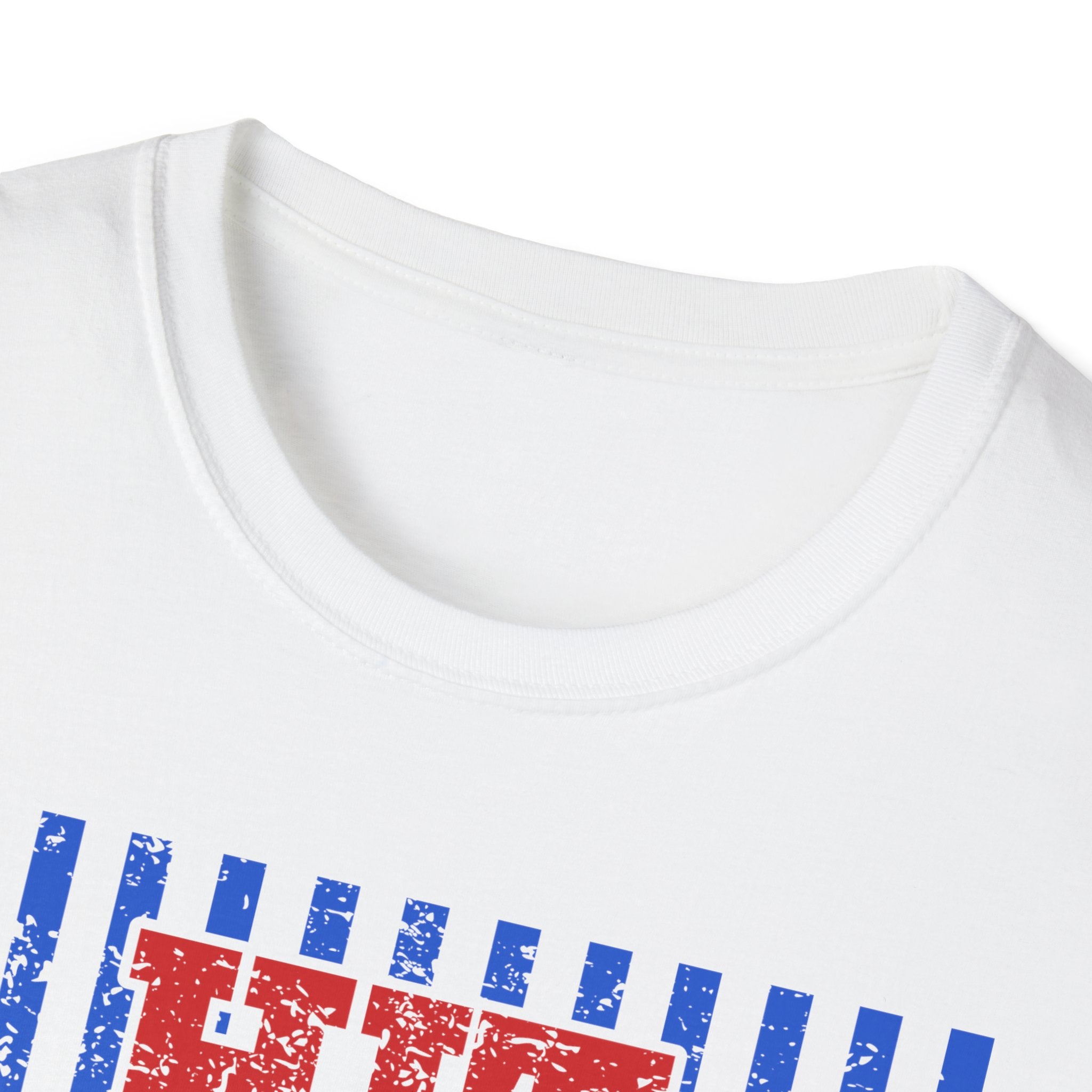 Hit the Dang Ball Baseball T-Shirt — Patriotic Vintage Stripes