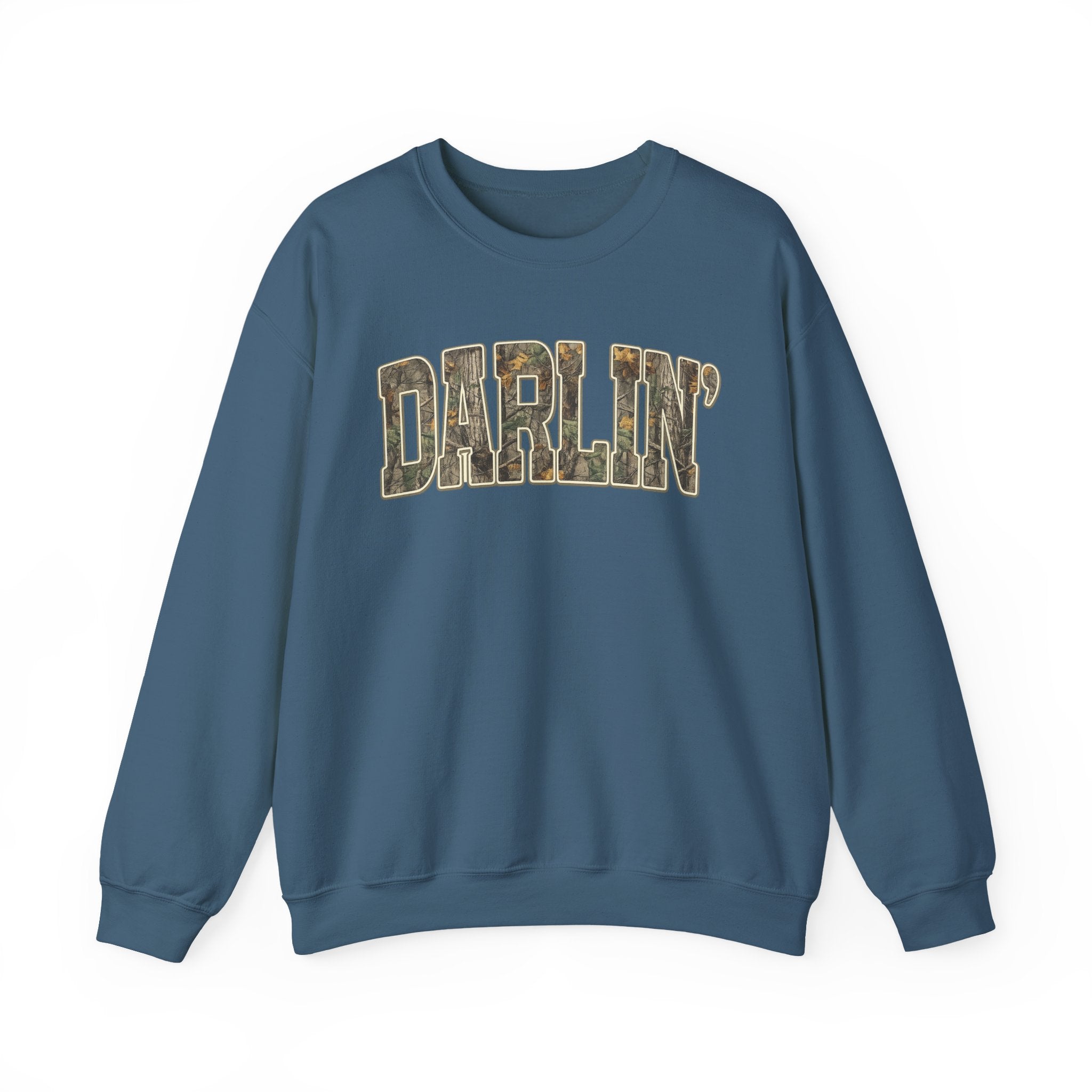 Darlin' Camo Crewneck Sweatshirt – Women's Casual Graphic Pullover